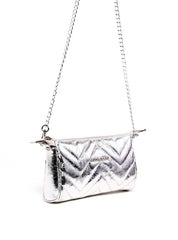 Bolsa Solange Clutch em Matelassê - Prata BSI-6299 - PT