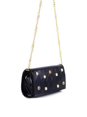 Bolsa Clutch com Pedraria - Preta BSI-6364 - PR