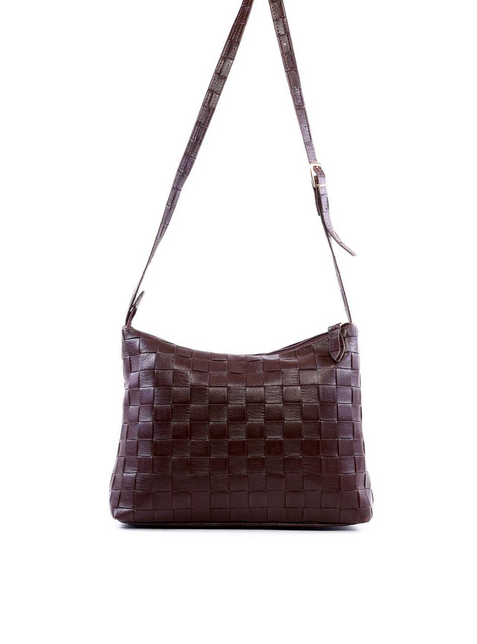 Bolsa Hobo Transversal em Tressê - Cacau BSI-6123 - CA