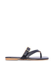 Sandália Feminina Rasteira de Dedo - Preta SDI-11698 - PR