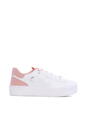 Tênis Feminino Casual Branco e Rosa em Sintético SP- 11850 - RS