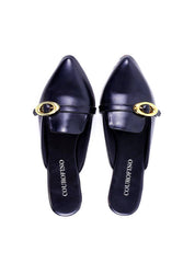 Mule de Bico Fino com Fivela - Preta SDI-11929 - PR