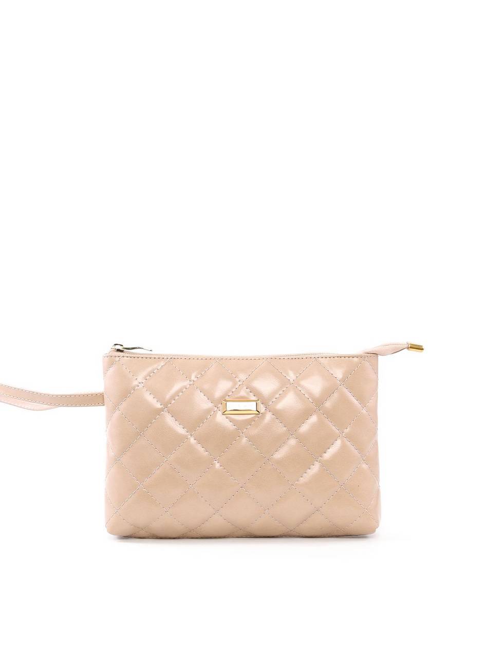 Necessaire Feminina Quadrada em Matelassê - Nude NSI-174 - NU