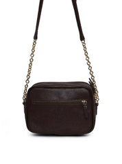 Bolsa Bag Couro Pequena Tiracolo Corrente Cacau BSI-5965 - CA