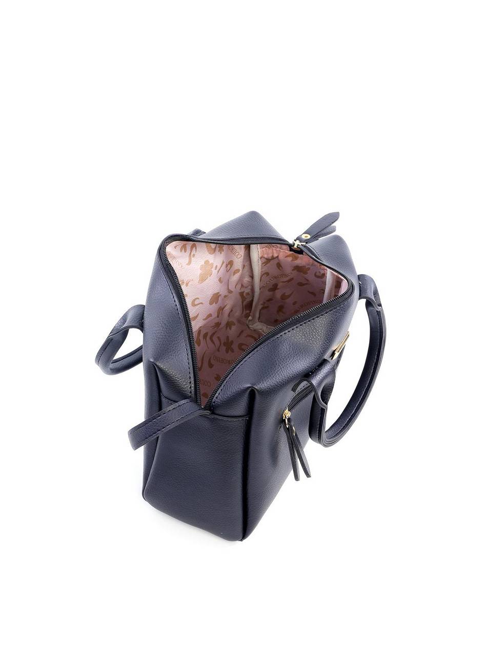 Bolsa Baú Transversal com Bolso Frontal - Preta BSI-6062 - PR