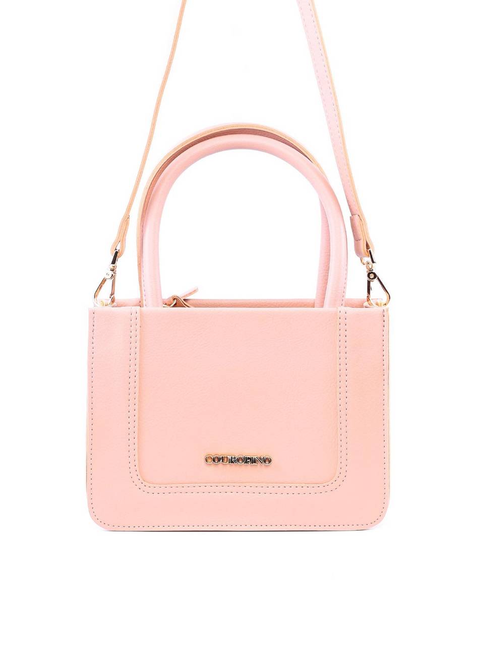 Bolsa Tiracolo Quadrada com Costuras Laterais - Nude BSI-6005 - NU