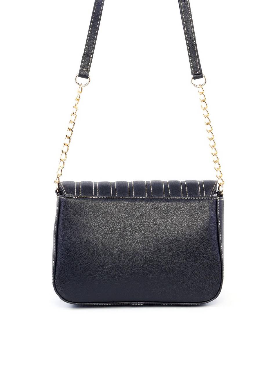 Bolsa Satchel com Costura na Tampa - Preta BSI-6214 - PR