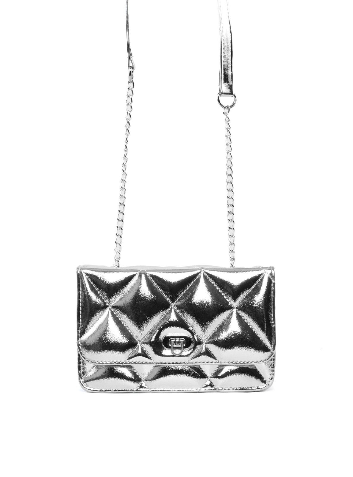 Bolsa Satchel Pequena Transversal com Matelassê BSI-6522 - PT