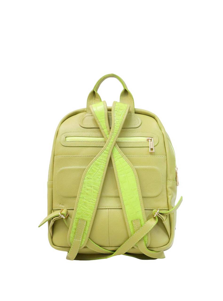 Mochila Casual Grande Porta Moedas Couro Verde MEI-428 - VD