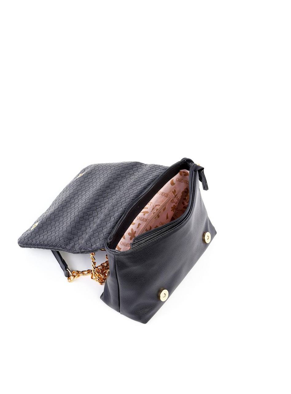 Bolsa Satchel Quadrada em Tressê - Preta BSI-6230 - PR