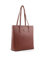 Bolsa Shopper com Placa Central Superior - Cacau BSI-6150 - CA