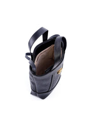 Bolsa Tote com Alça Dupla Geométrica - Preta BSI-6061 - PR