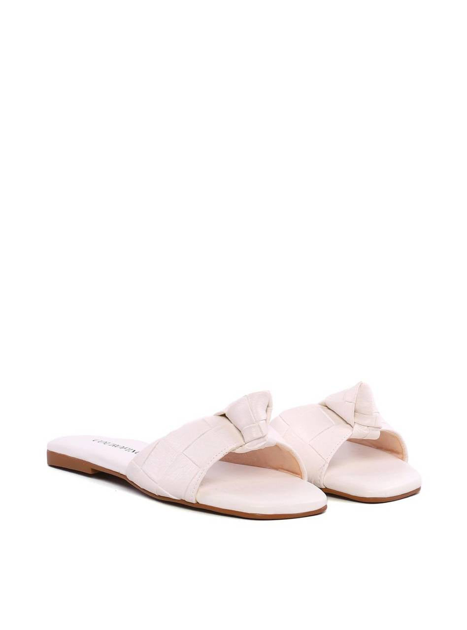 Rasteira Slide Nó Tressê - Branca SDI-12094 - BR
