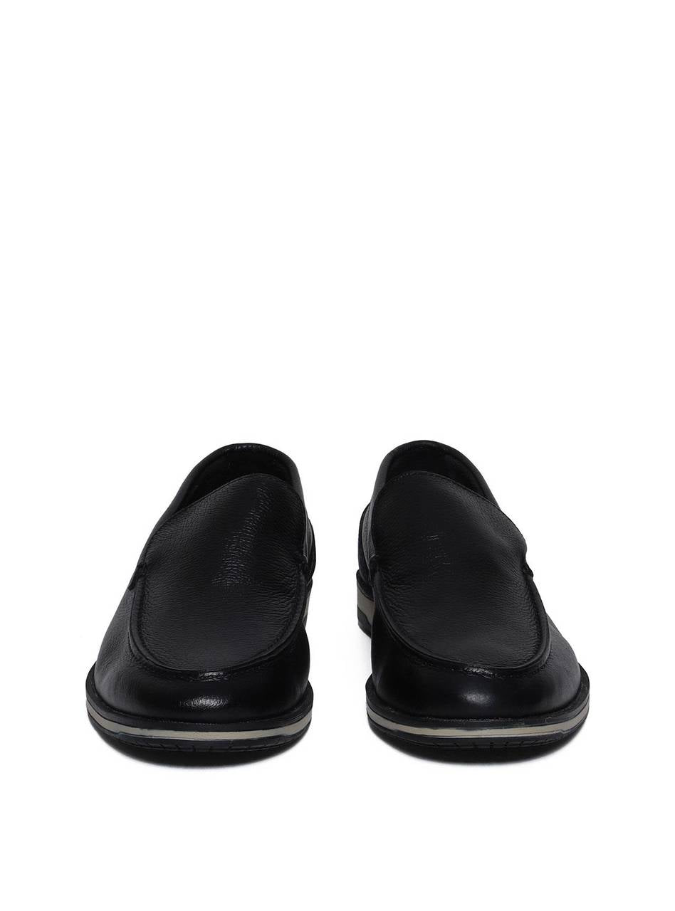 Sapato Casual Mocassim Couro - Preta SP-11628 - PR