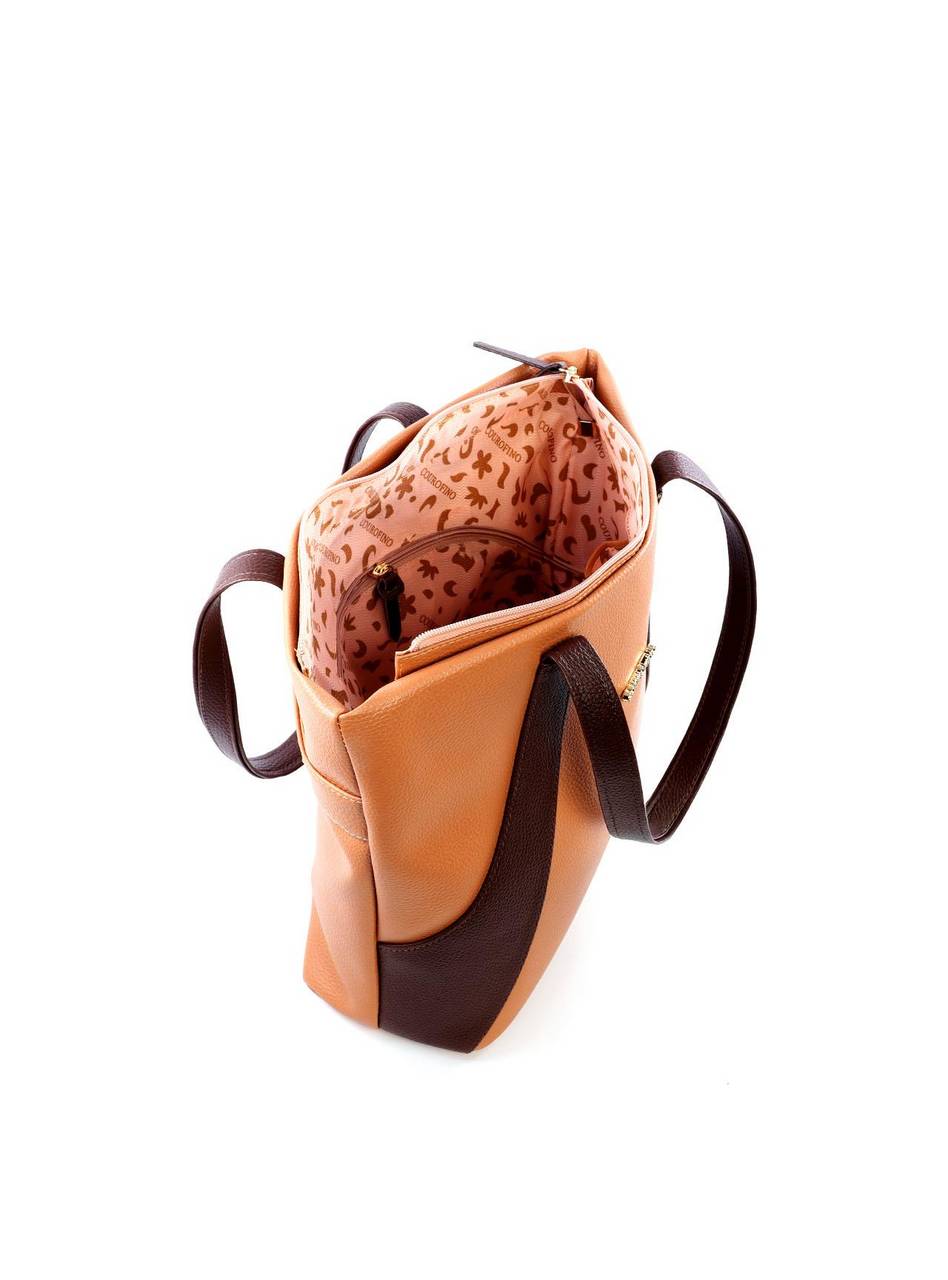Bolsa Shopper Tiracolo com Detalhes em Costura - Nude BSI-6081 - NU
