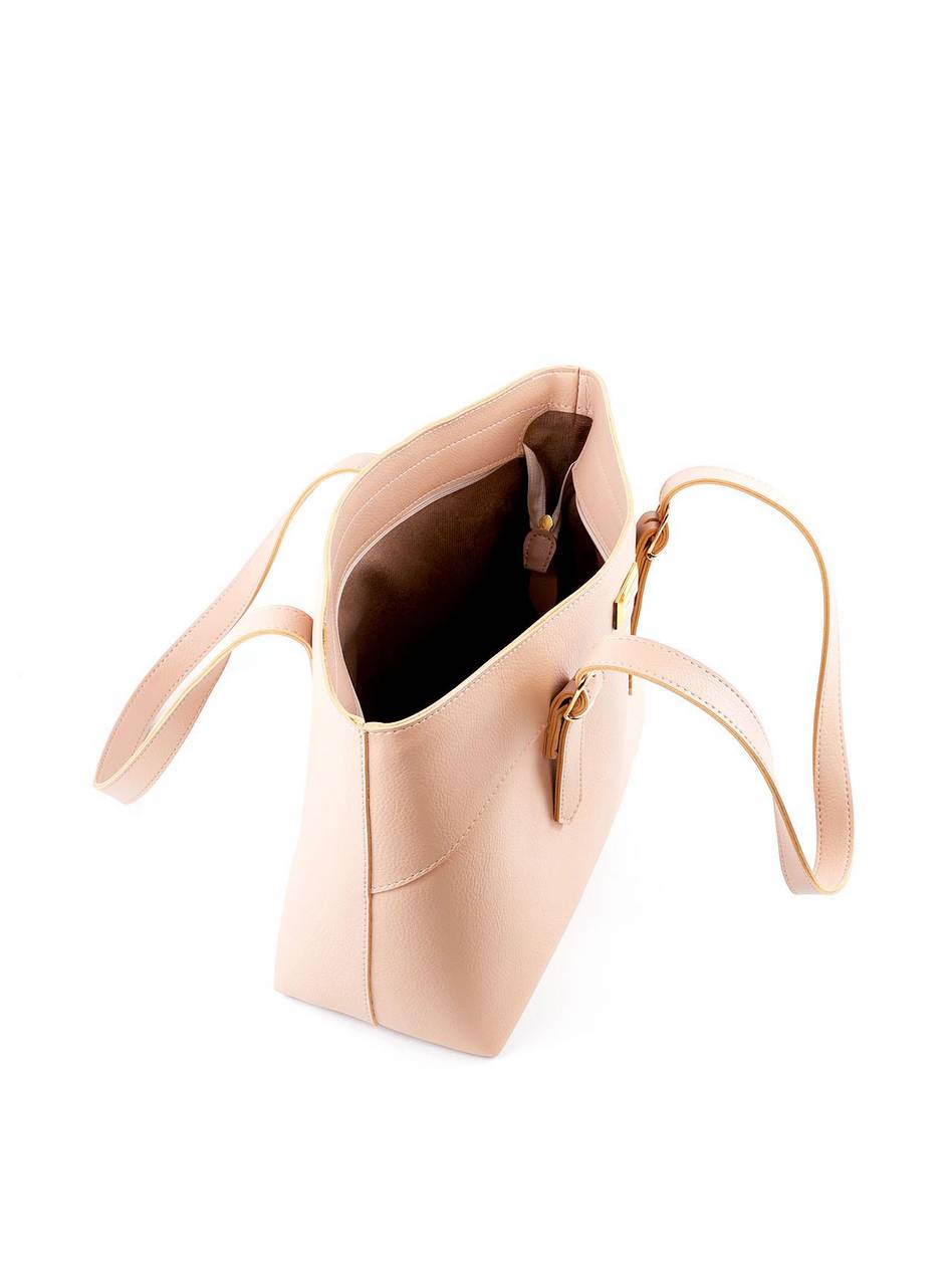 Bolsa Feminina Tiracolo com Fivelas - Nude BSI-6200 - NU