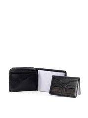 Carteira Masculina Couro Porta Cartão - Preta CAI-291 - PR