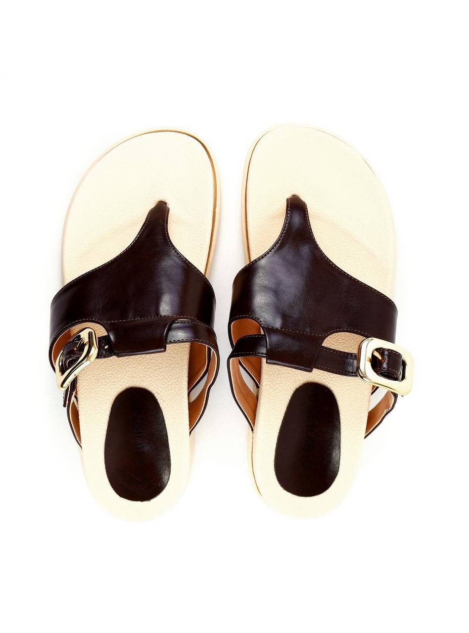 Sandália Flatform Tira Larga com Fivela - Cacau SDI-11968 - CA