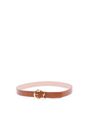 Cinto Feminino Largo de Couro com Fivela e Passador Orgânico - Castor CTI-992 - CS