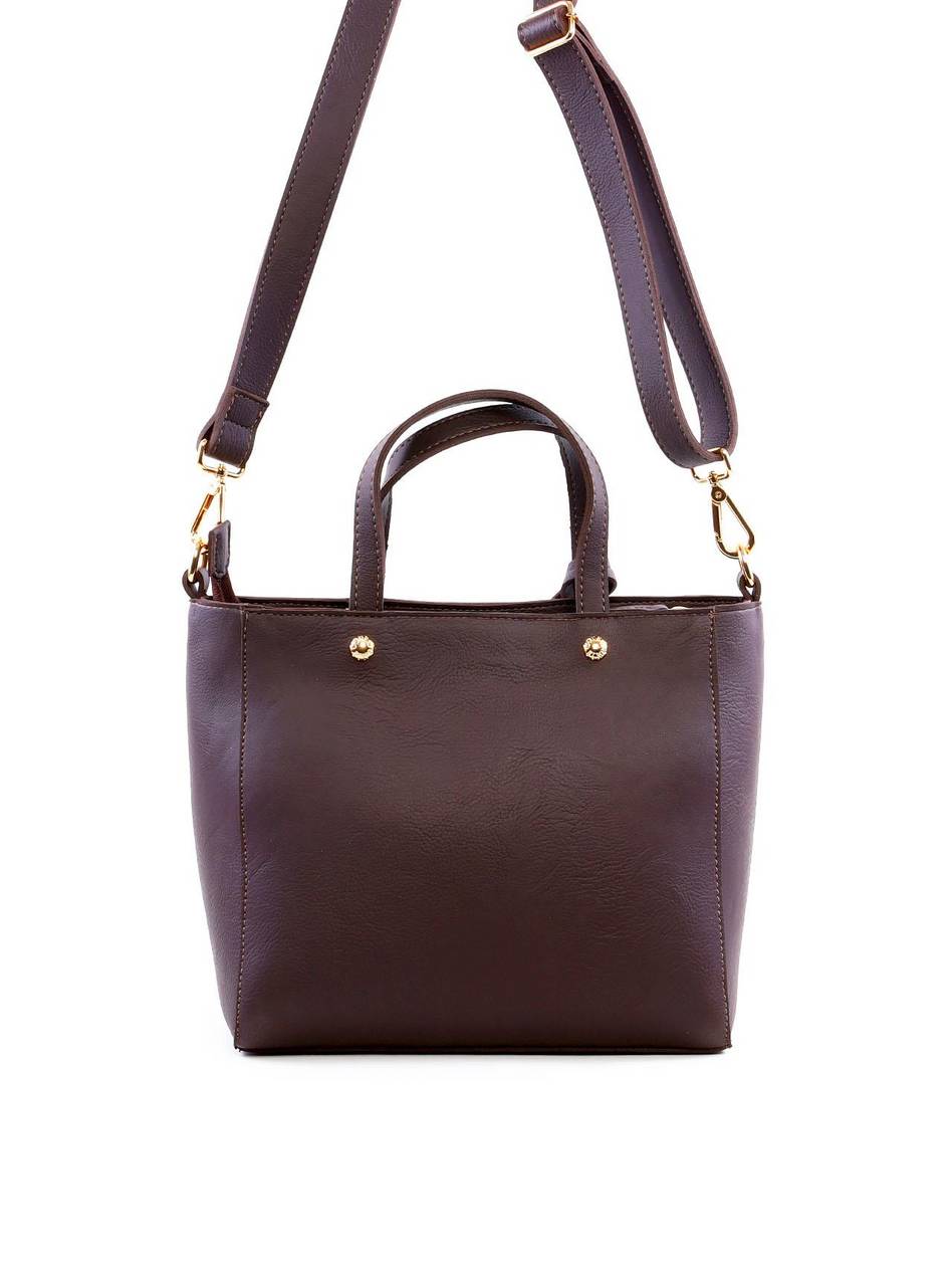 Bolsa Tote Quadrada com Barbicacho - Cacau BSI-6273 - CA