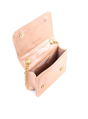 Bolsa Satchel Metalassê com Alça Transversal - Nude BSI-6286 - NU