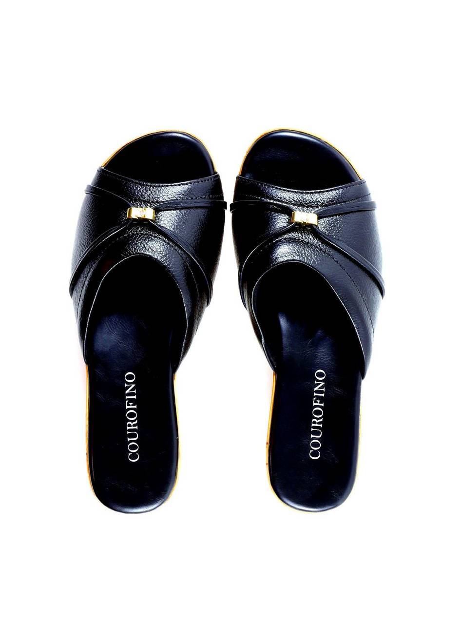 Tamanco Anabela Médio com Detalhe Dourado SDI-12201 - PR