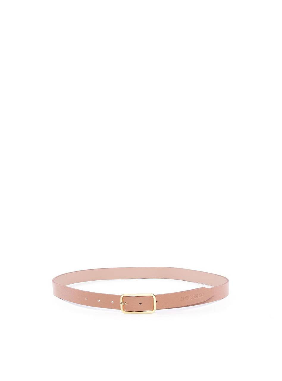 Cinto Feminino em Couro com Fivela Retangular - Nude 1.1820000988 - NU