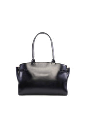 Bolsa Tote de Alça Dupla e Tiras Laterais - Preta BSI-6225 - PR