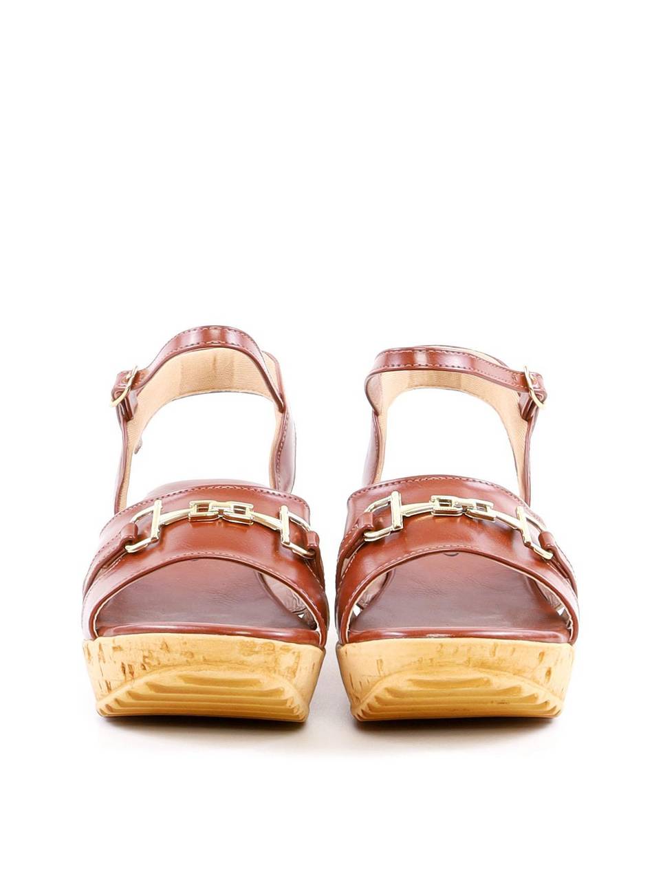 Sandália Anabela Cortiça Enfeite Bridão - Castor SDI-11921 - CS