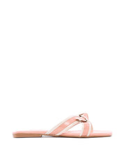 Sandália Rasteira com Laço - Rosa SDI-12176 - RS