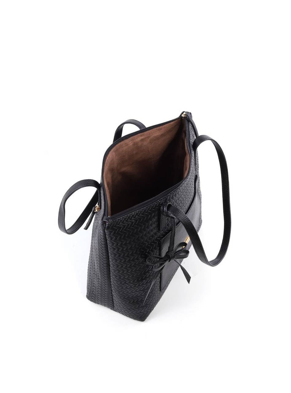 Bolsa Shopper Bag Charm Laço - Preta BSI-6381 - PR