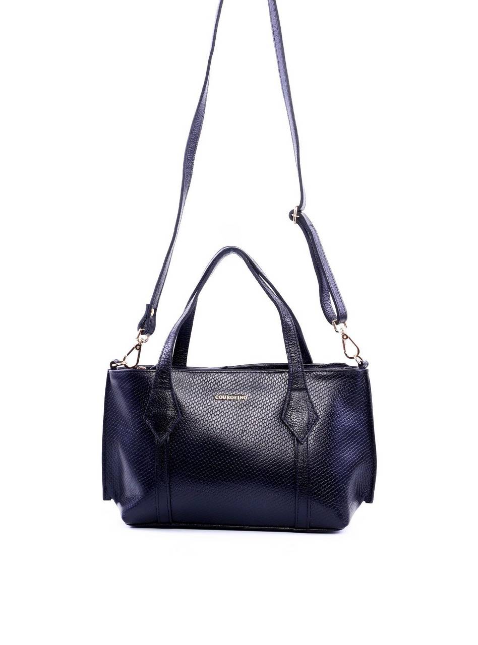 Bolsa Tote Alça Dupla Croco - Preta BSI-6329 - PR