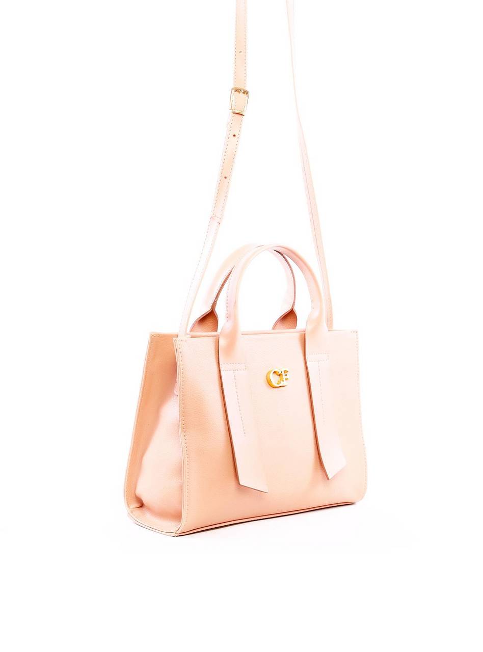 Bolsa Tote Quadrada Detalhe de Costuras - Nude BSI-6260 - NU
