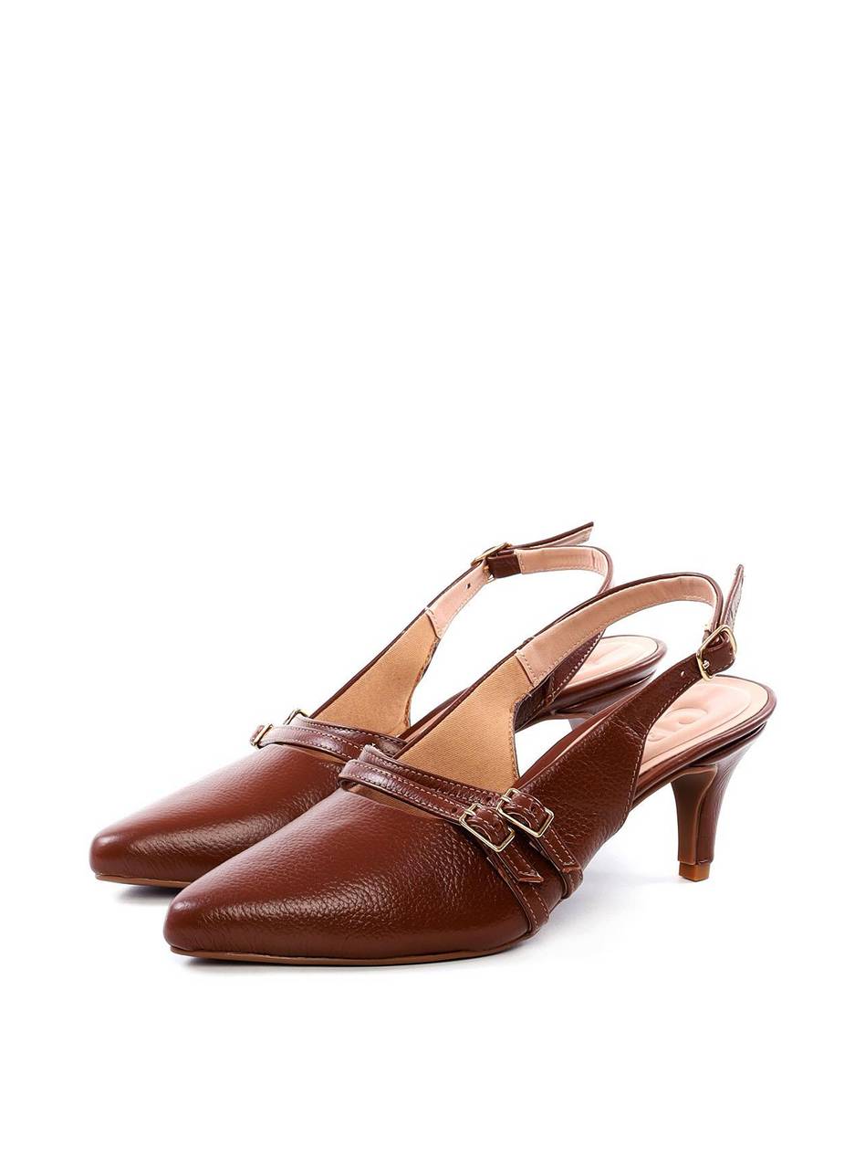 Scarpin Slingback com Fivelas Laterias - Castor SDI-11737 - CS