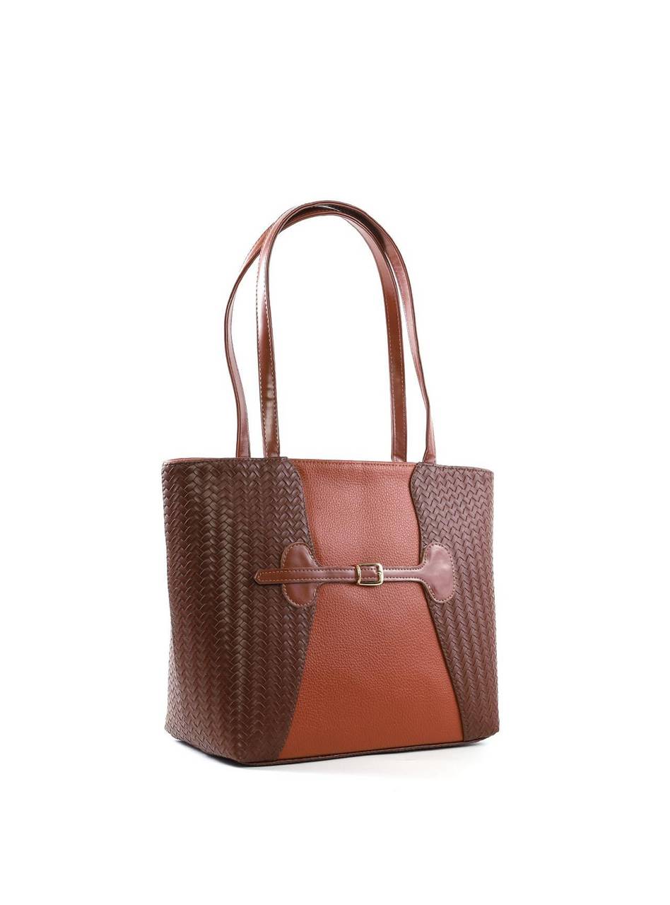 Bolsa Shopper com Tressê e Fivela - Cacau BSI-6421 - CA
