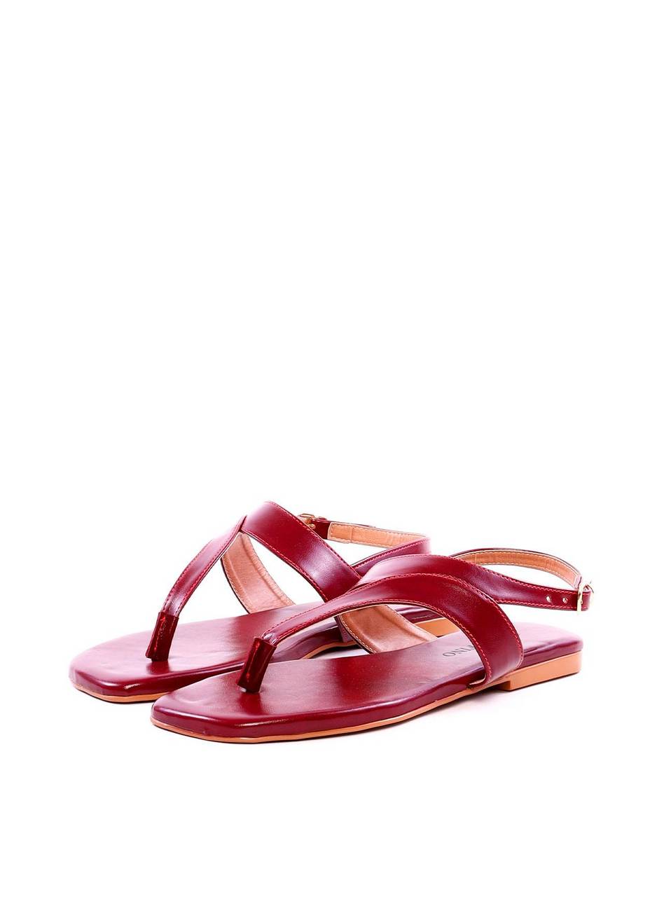 Rasteira com Recortes - Vinho SDI-11960 - VI