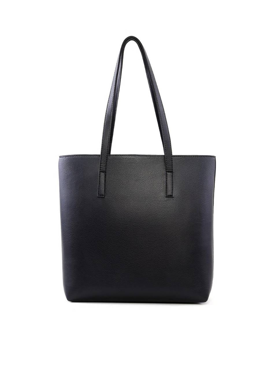 Bolsa Shopper com Placa Central Superior - Preta BSI-6150 - PR