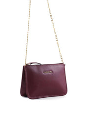 Bolsa Transversal Pequena 3 Divisórias - Vinho BSI-6405 - VI