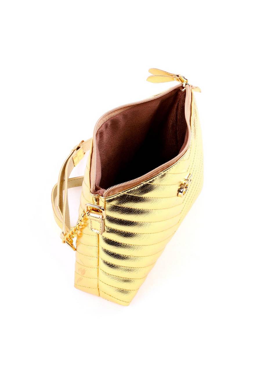 Bolsa Carteira Transversal com Costura - Ouro BSI-6318 - AU