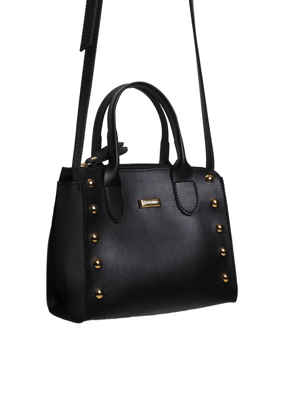 Bolsa Feminina Tote Transversal Sintético Preta BSI-5819 - PR