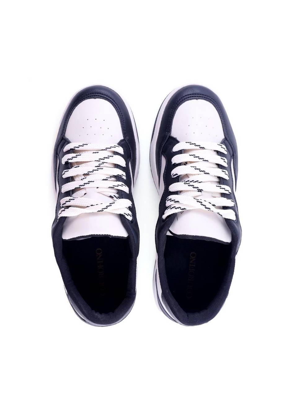 Tênis Feminino Casual em Sintético com Detalhes Pretos SP- 11849 - PR