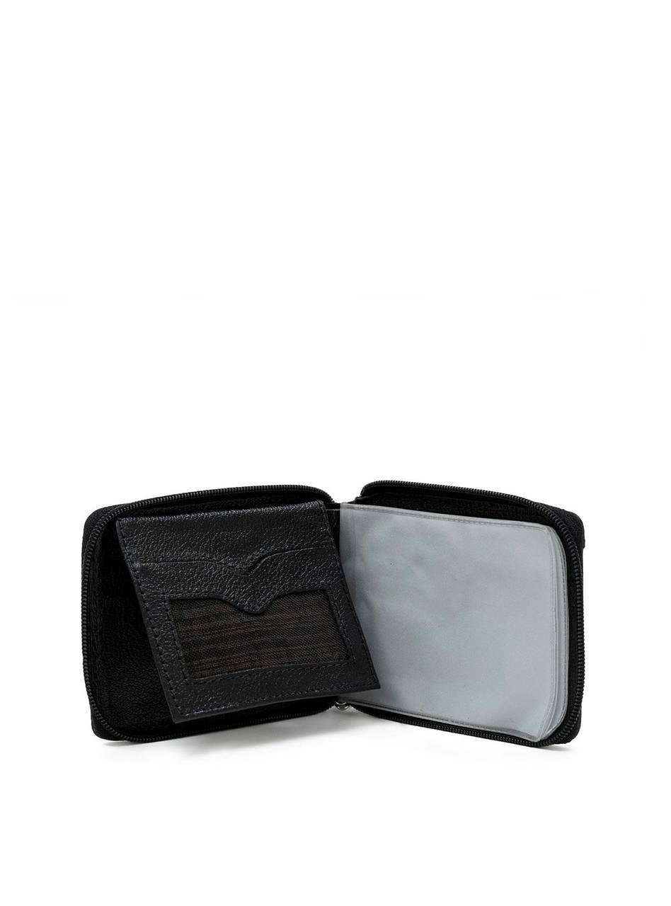 Carteira Masculina Clássica Couro Zíper Preta CAI-060 - PR