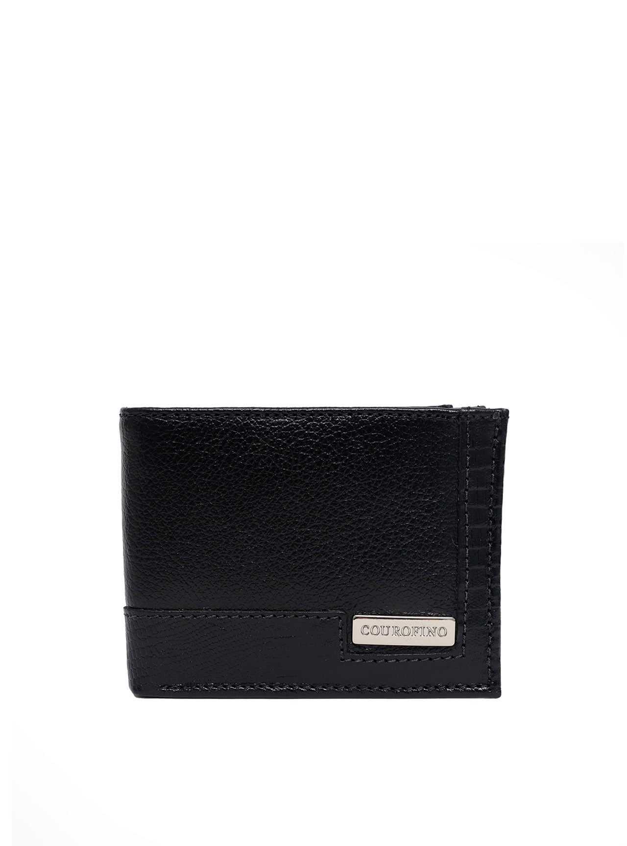 Carteira Masculina Pocket Couro Aberta Aba Interna Preta CAI-555 - PR