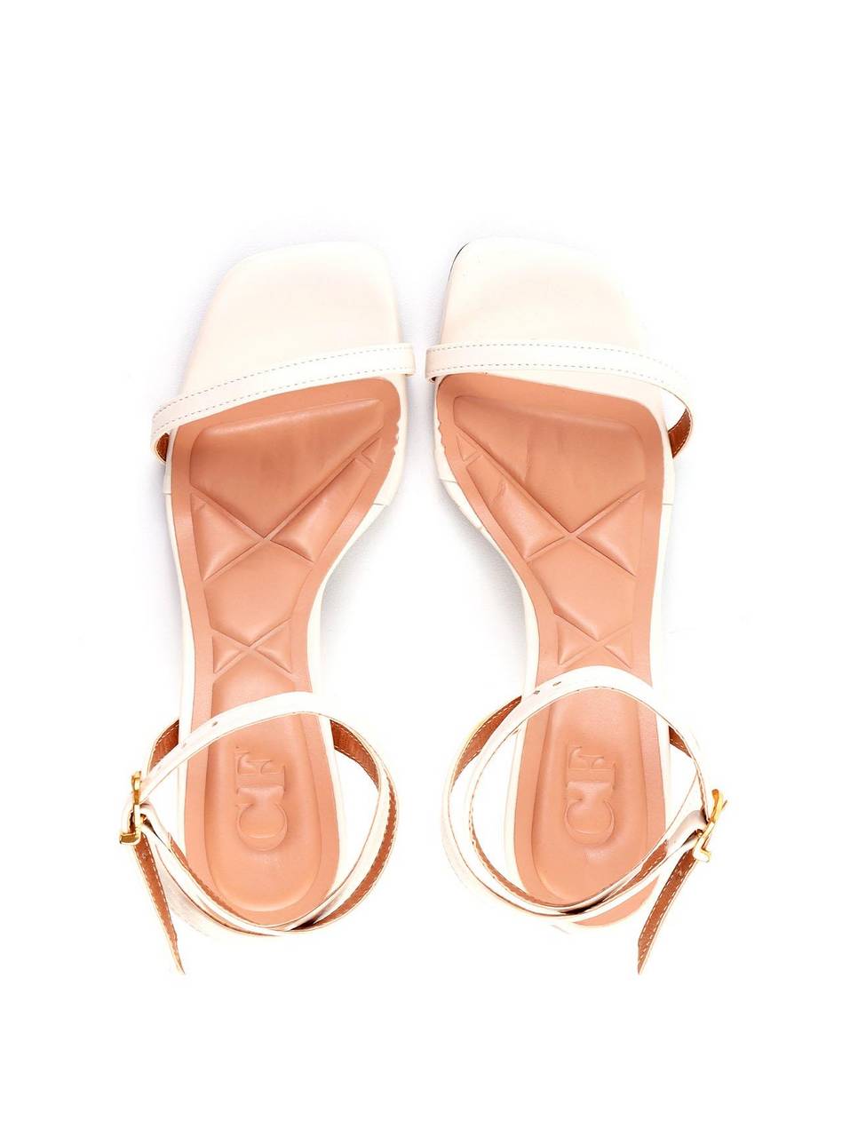 Sandália Tiras Finas Salto Alto Cromado - Ouro SDI-11925 - FE