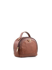 Necessaire Feminina Arredondada Detalhe Tela Frontal - Cacau NSI-168 - CA