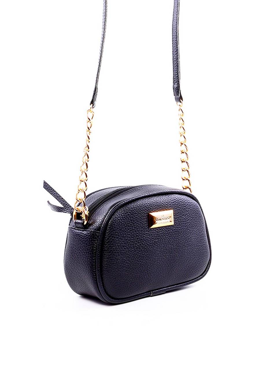 Bolsa Baú Transversal com Bolso Traseiro - Preta BSI-6285 - PR