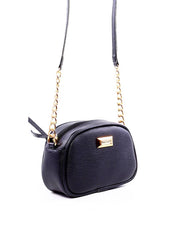 Bolsa Baú Transversal com Bolso Traseiro - Preta BSI-6285 - PR