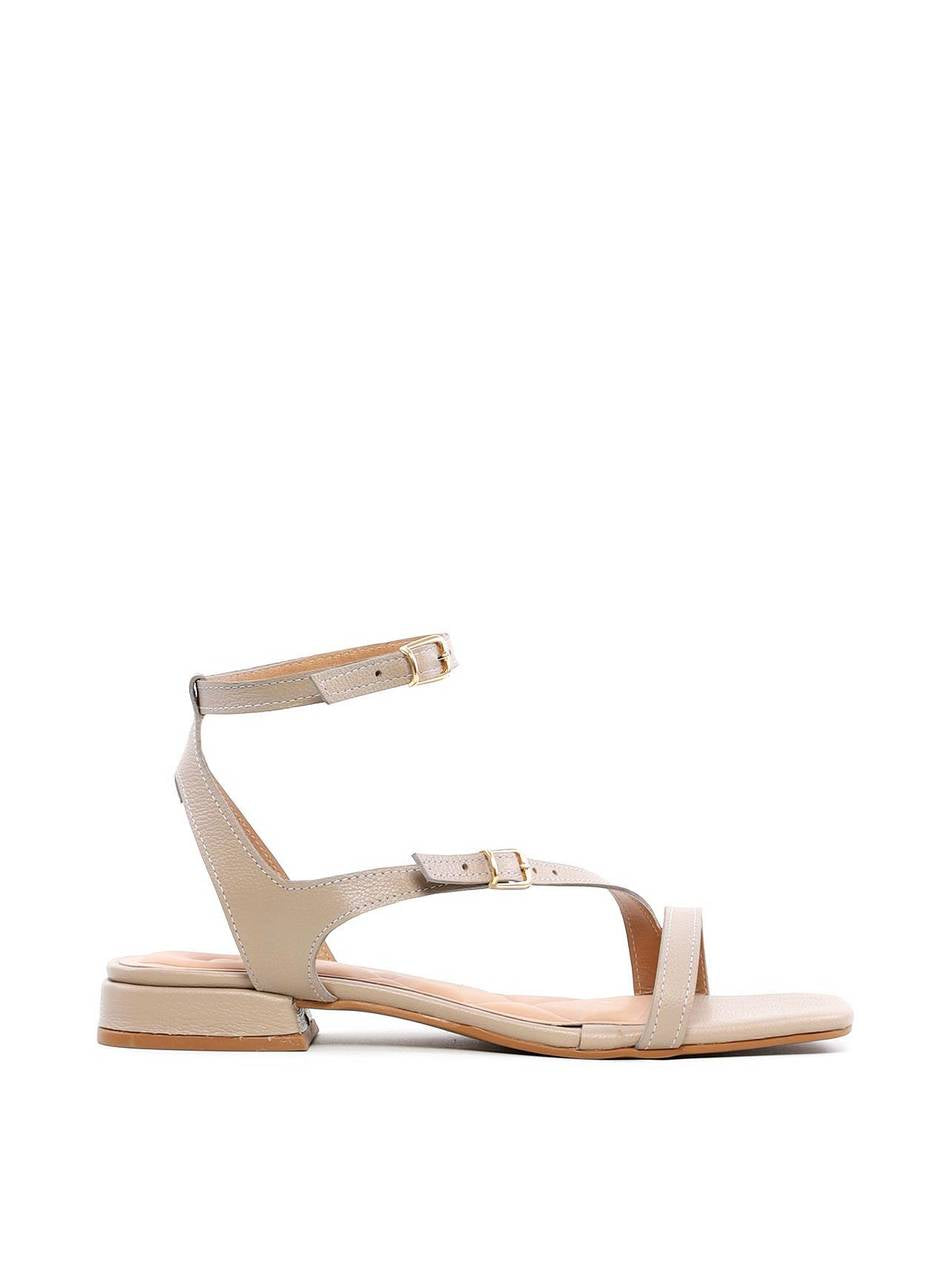 Sandália com Salto Bloco Baixo - Cinza SDI-12152 - CZ