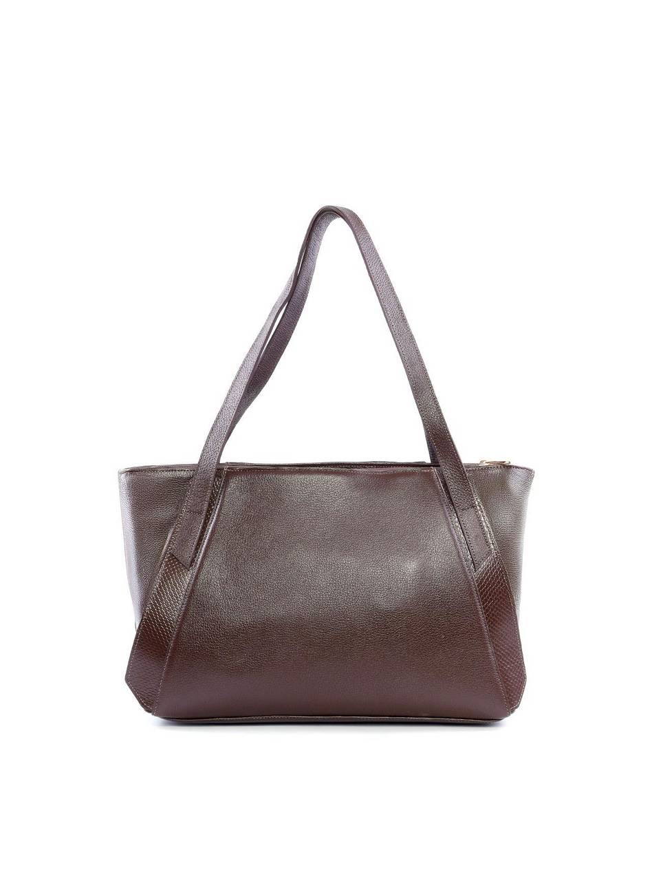 Bolsa Tote com Detalhe de Fivela e Recorte - Cacau BSI-6189 - CA