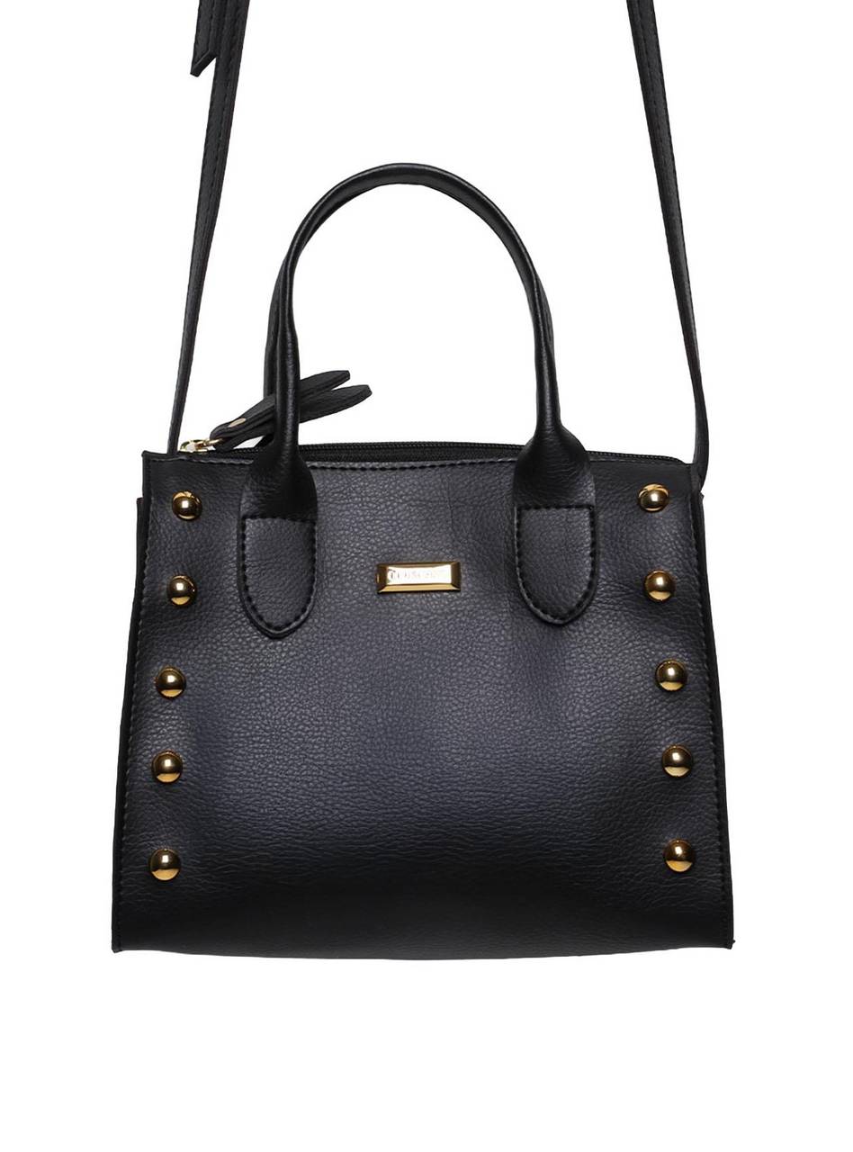 Bolsa Feminina Tote Transversal Sintético Preta BSI-5819 - PR